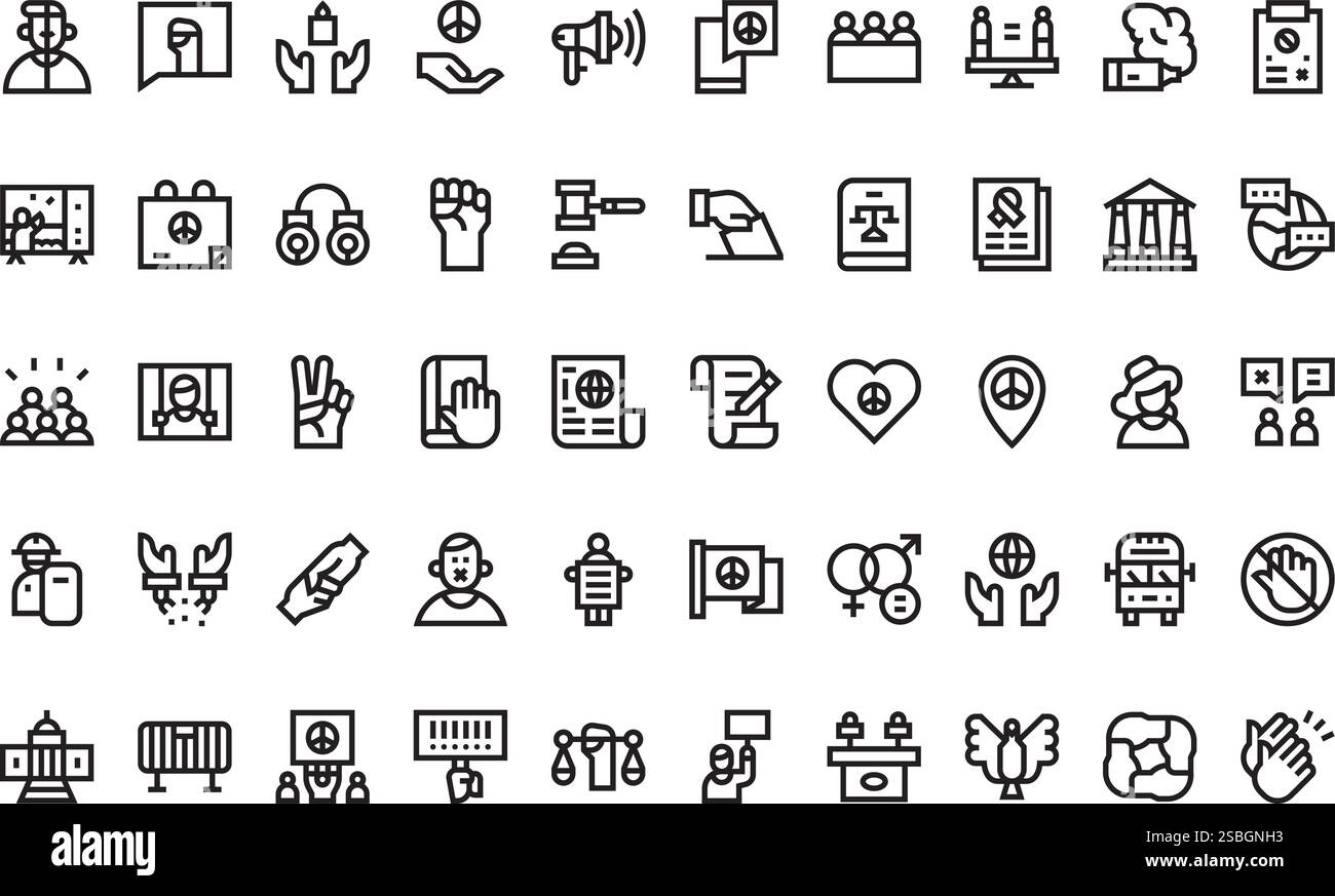 Collection d'icônes vectorielles de haute qualité avec contour modifiable. Idéal pour les projets professionnels et créatifs Illustration de Vecteur