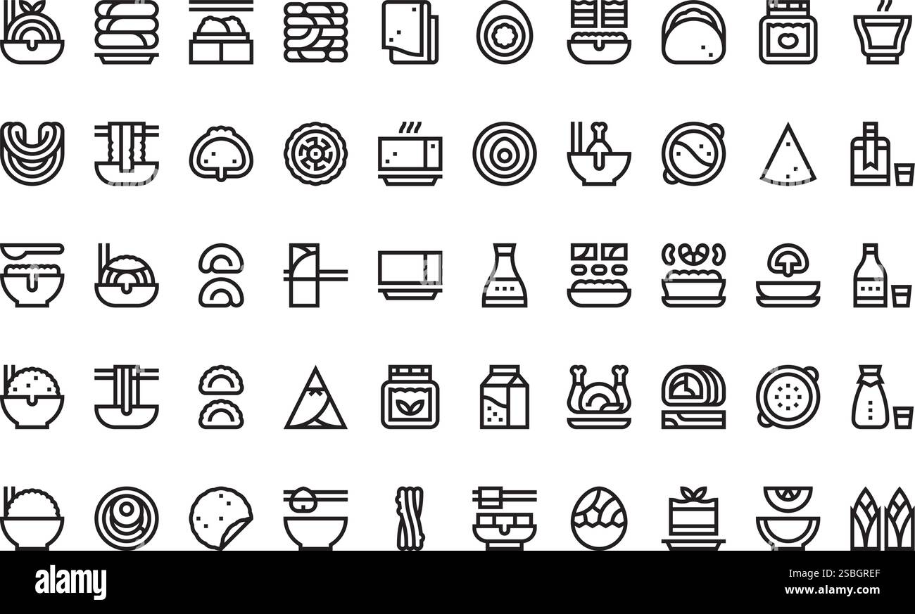 Collection d'icônes vectorielles de haute qualité avec contour modifiable. Idéal pour les projets professionnels et créatifs Illustration de Vecteur