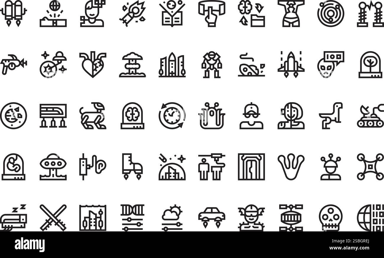 Collection d'icônes vectorielles de haute qualité avec contour modifiable. Idéal pour les projets professionnels et créatifs Illustration de Vecteur