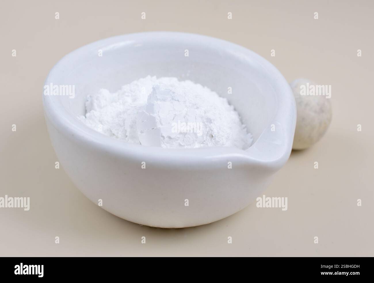 Le stéarate de zinc est un savon de zinc largement utilisé industriellement. Banque D'Images