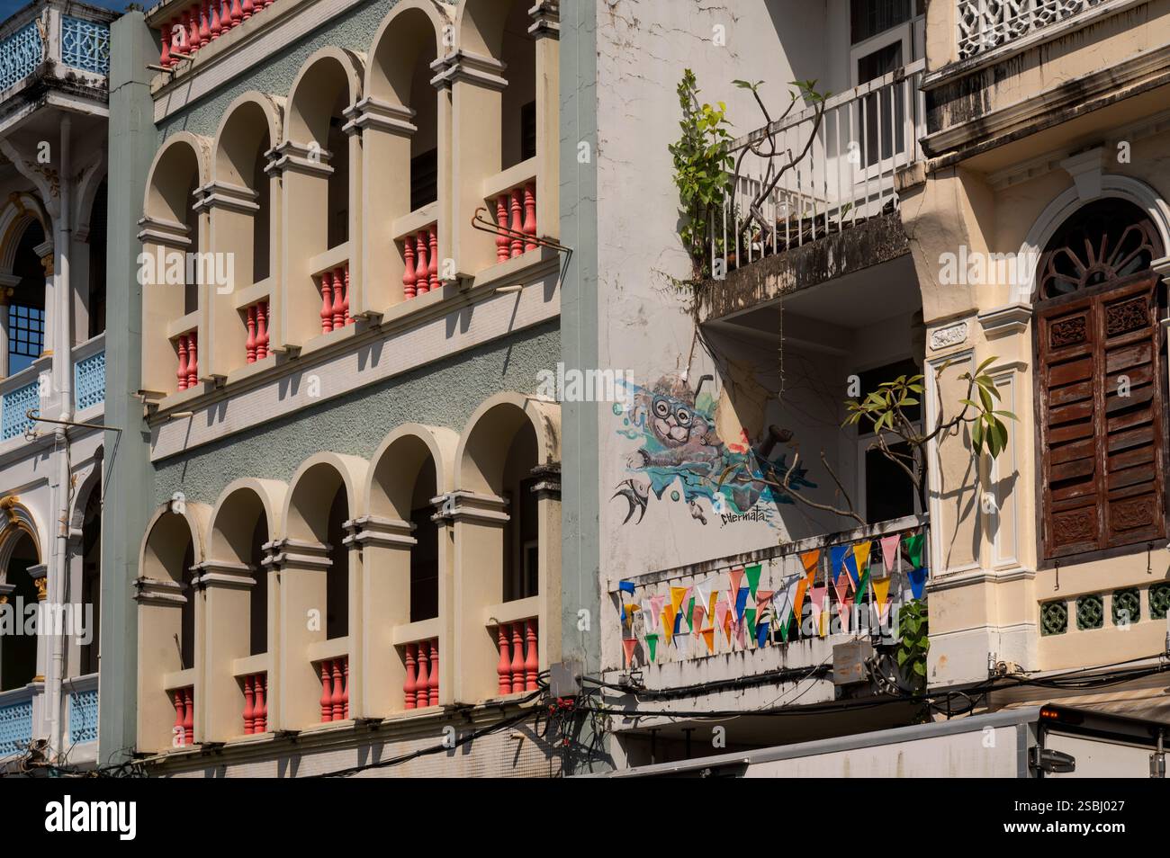 Vieille ville de Phuket, Thaïlande, Asie Banque D'Images