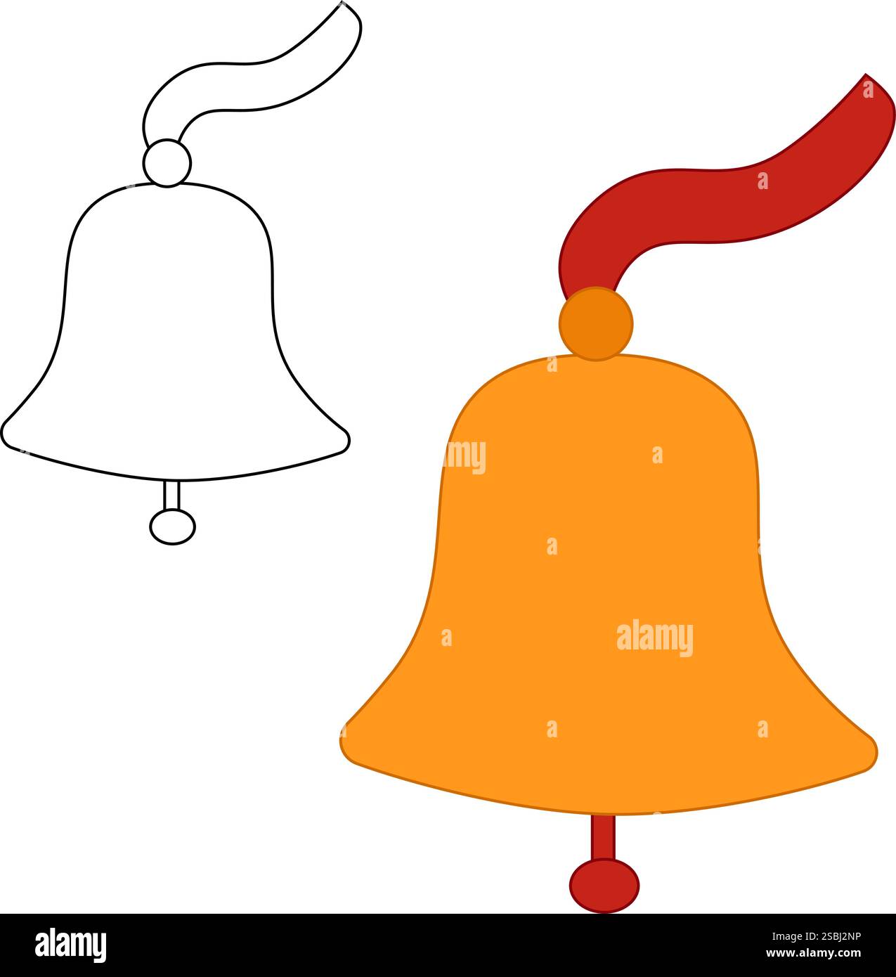 Bulls Bell illustration vectorielle graphique de ligne icône isolée. icône de vecteur de cloche de notification pour la conception web isolé sur fond blanc Illustration de Vecteur