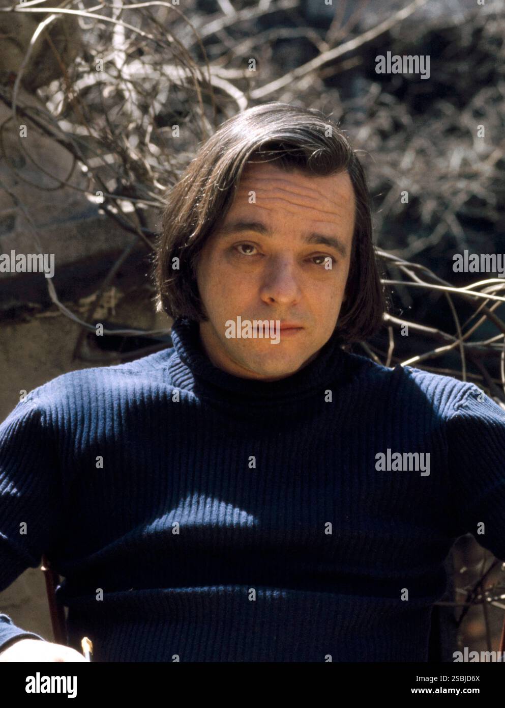 Stephen Sondheim (1930-2021) était un compositeur et parolier américain, une figure clé du théâtre musical du XXe siècle. Photographié par Bernard Gotfryd à New York, 1972. Banque D'Images