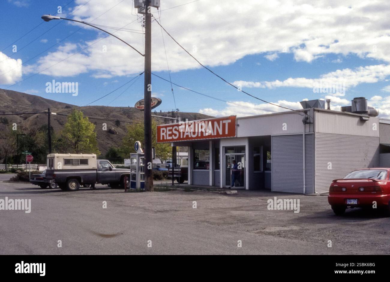 Photographie d'archive de 1999 du restaurant Bill ma, cache Creek (Colombie-Britannique). Banque D'Images