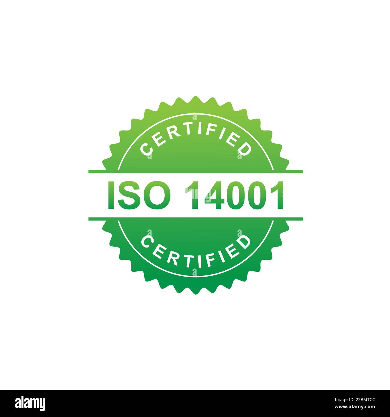 Image de conception d'étiquettes certifiée ISO 14001 Illustration de Vecteur