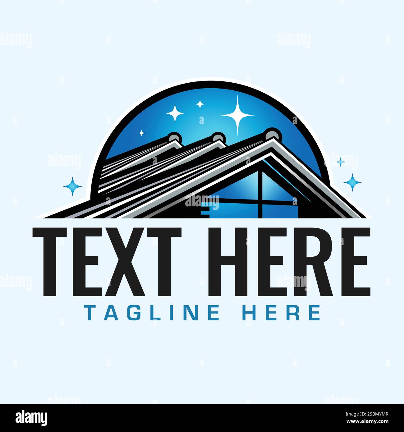 Conception du logo de nettoyage de vitres Illustration de Vecteur
