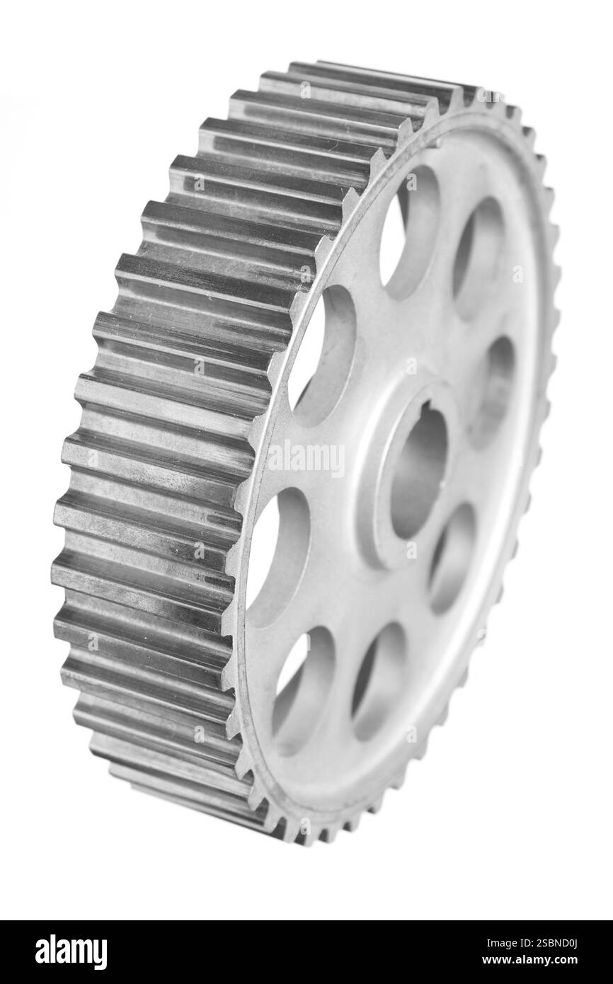 Mécanismes d'engrenages isolé sur fond blanc Banque D'Images