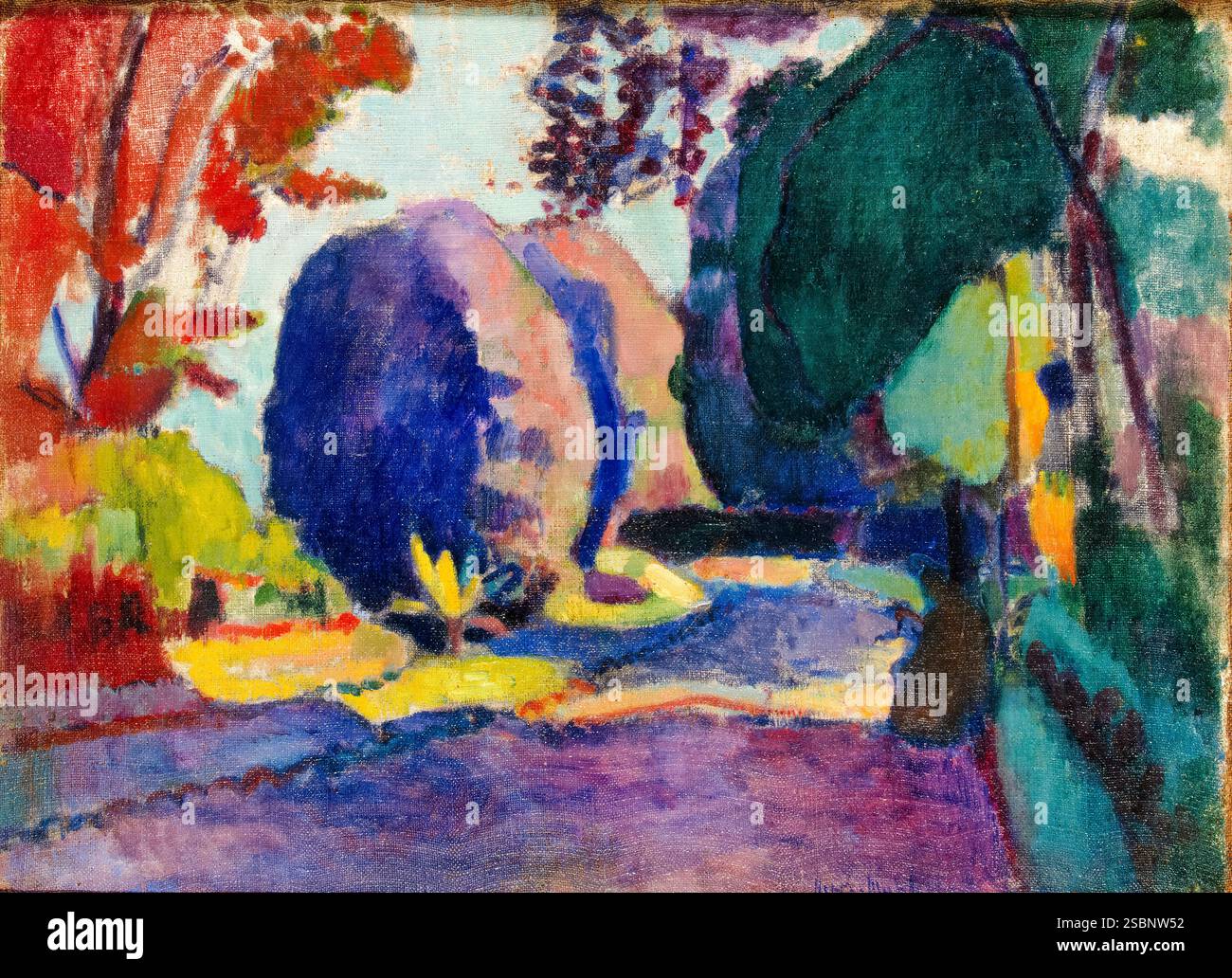 Henri Matisse, jardins du Luxembourg, peinture de paysage à l'huile sur toile, vers 1901 Banque D'Images