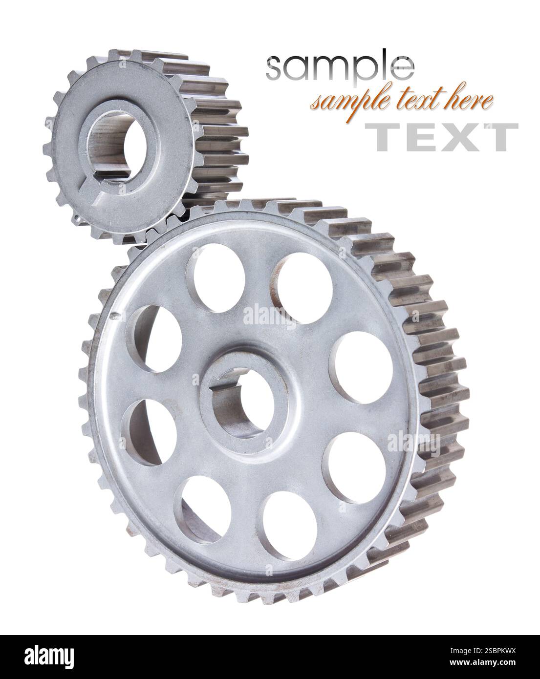 Mécanismes d'engrenages isolé sur fond blanc Banque D'Images