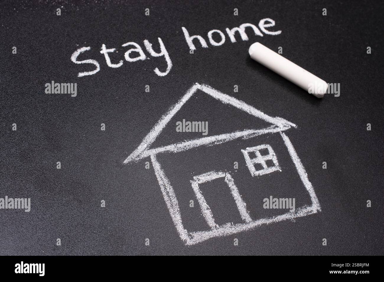 Concept de protection contre les virus avec texte rester à la maison Banque D'Images