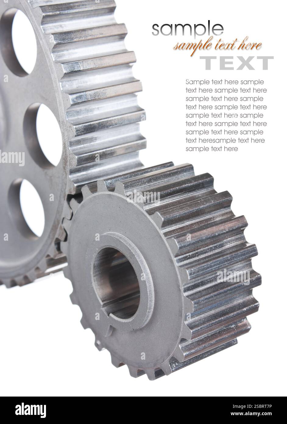 Mécanismes d'engrenages isolé sur fond blanc Banque D'Images