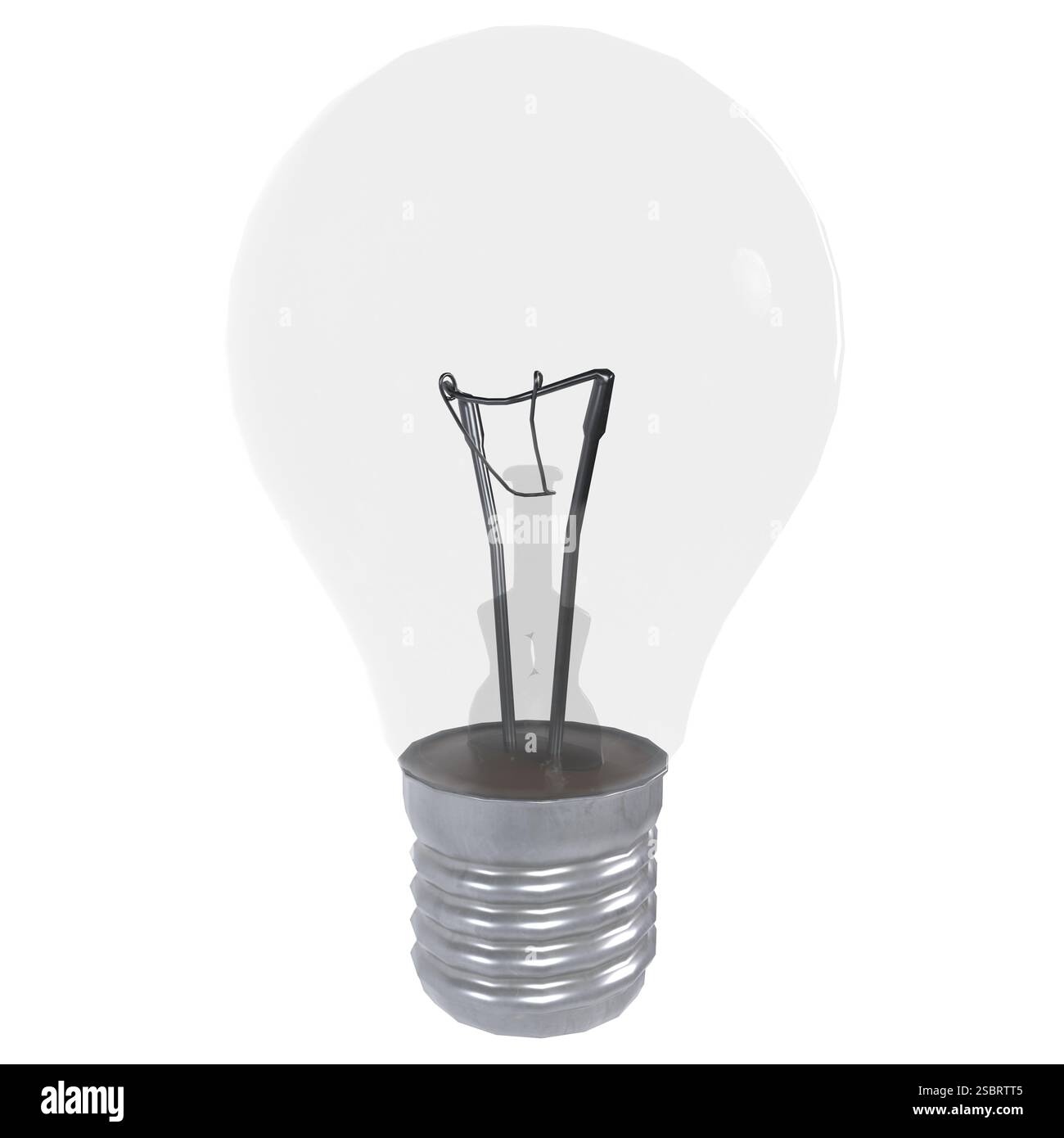 Une ampoule lumineuse illumine un espace sombre, mettant en valeur son design en verre clair et son filament lumineux. Banque D'Images