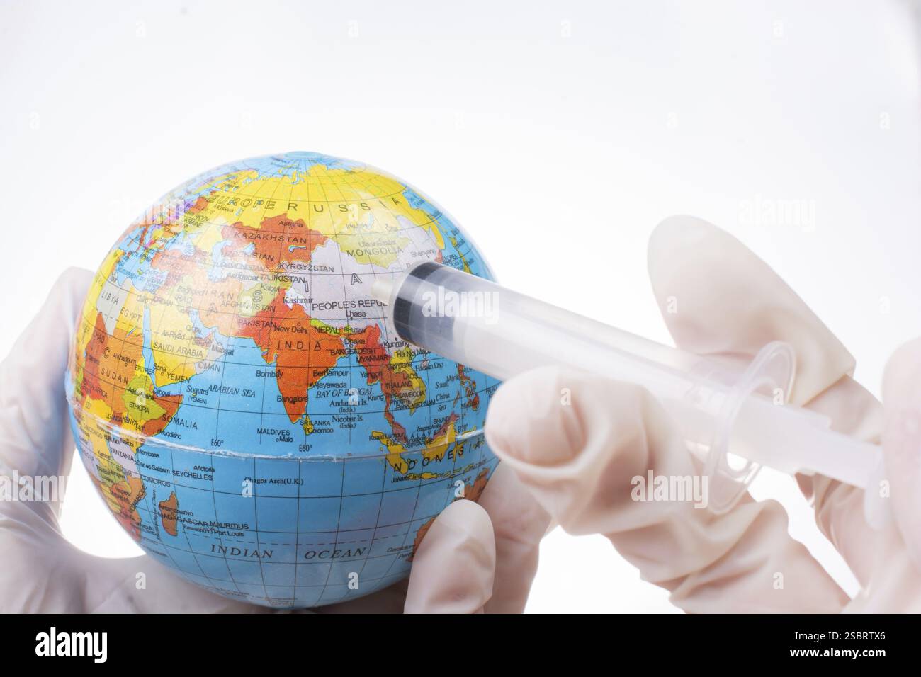 Shrynge médical sur le concept de réchauffement planétaire Banque D'Images