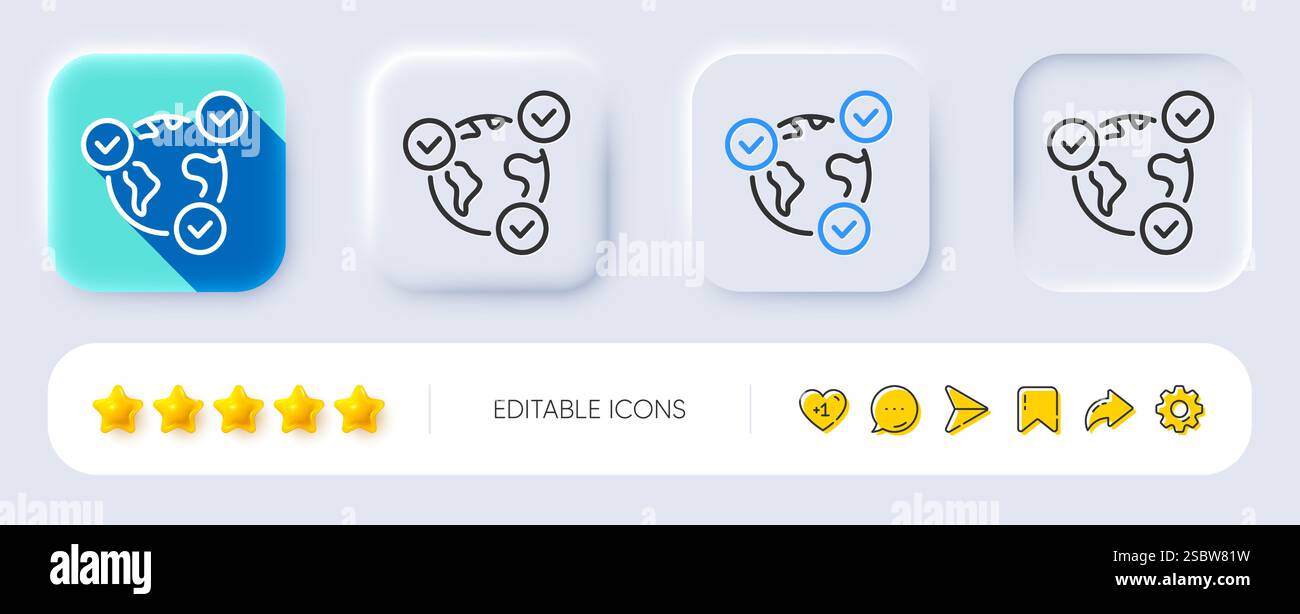 Icône de ligne de vote en ligne. Panneau de vote sur Internet. Boutons neumorphiques. Vecteur Illustration de Vecteur