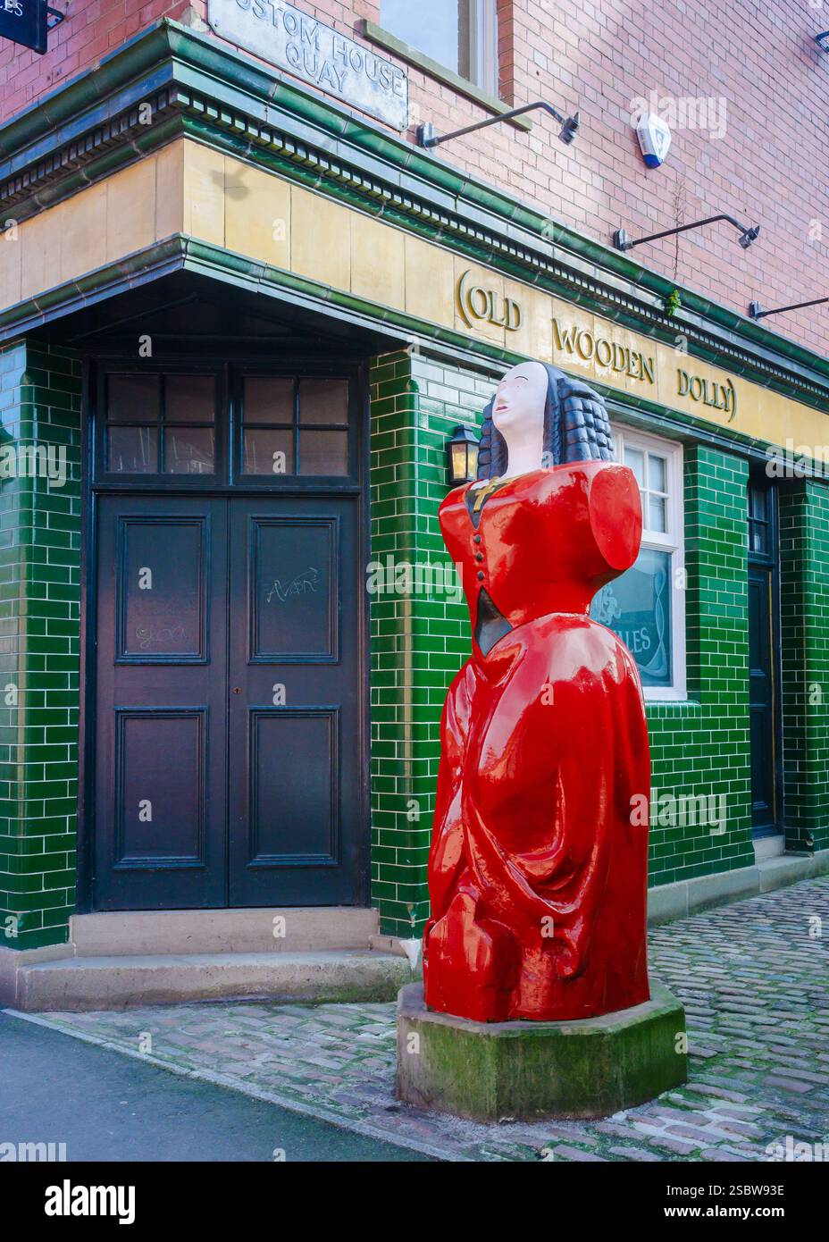 L'un des célèbres vieux chariots en bois - une caractéristique traditionnelle de North Shields Banque D'Images