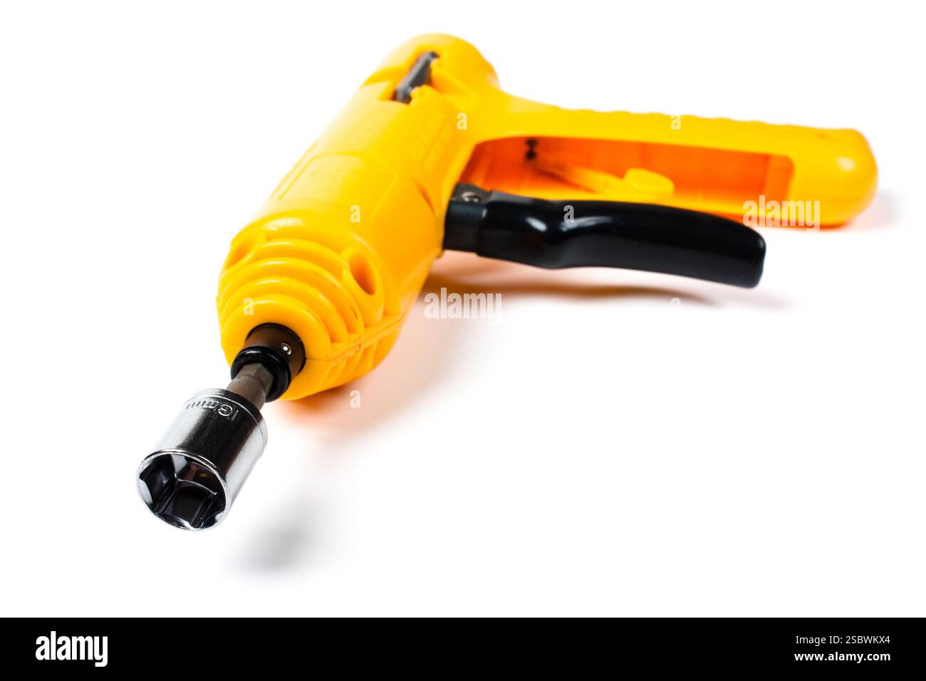 Clé dynamométrique isolé sur fond blanc Banque D'Images