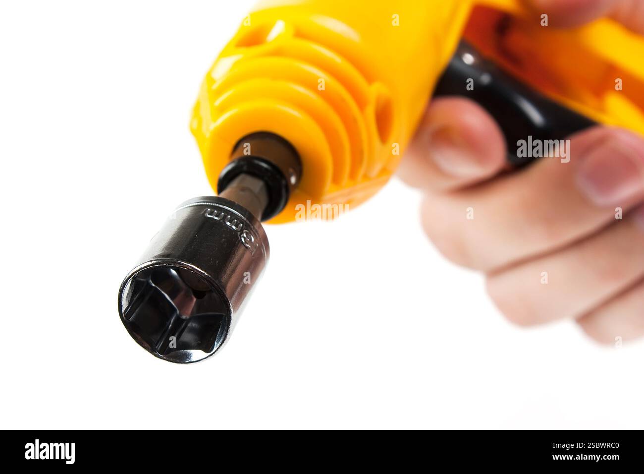 Clé en main isolé sur fond blanc Banque D'Images