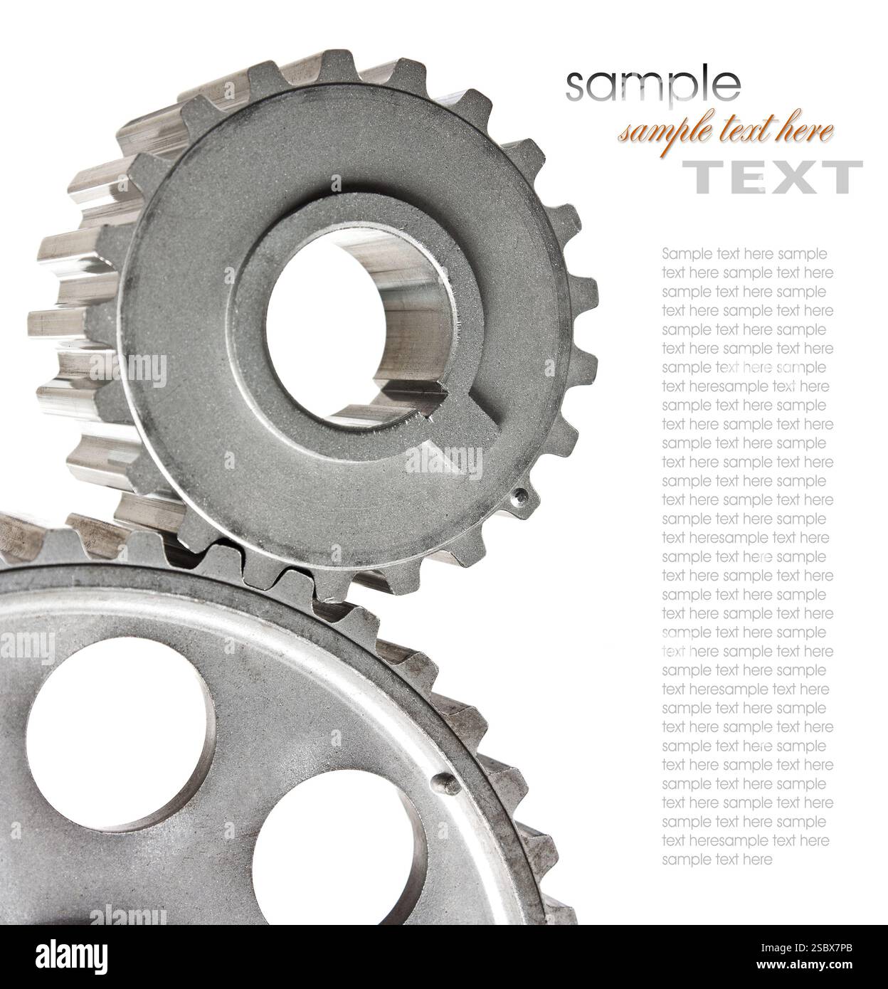 Mécanismes d'engrenages isolé sur fond blanc Banque D'Images