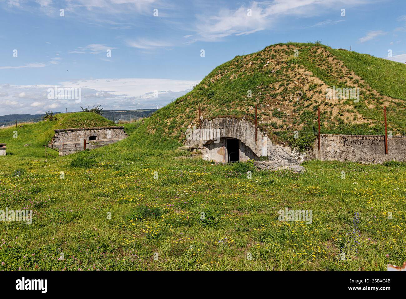 Fortifications dans la Citadelle de Charlemont, Givet, France Banque D'Images