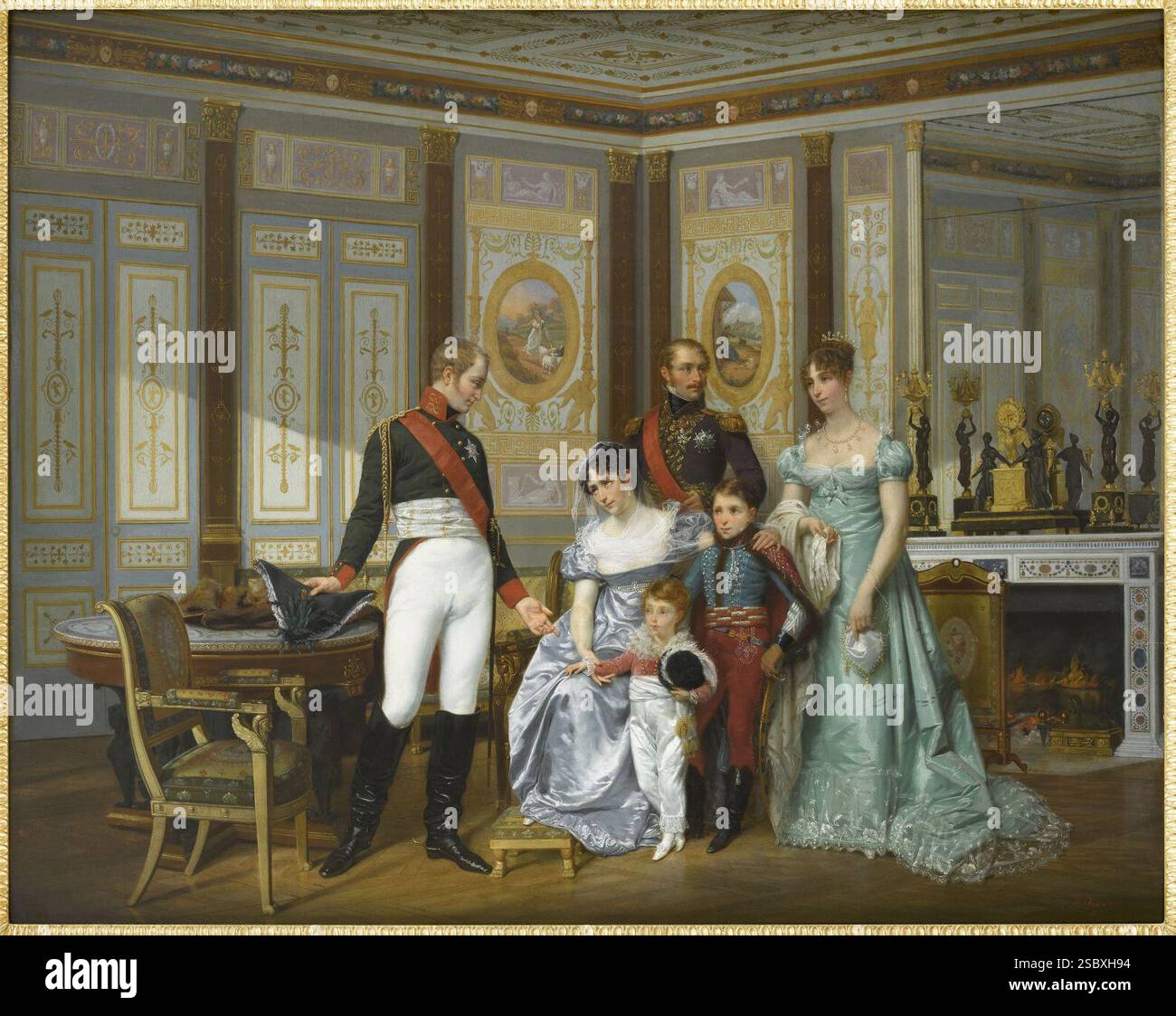 Hector Viger - l'impératrice Joséphine reçoit à la Malmaison la visite du Tsar Alexandre Ier. Banque D'Images
