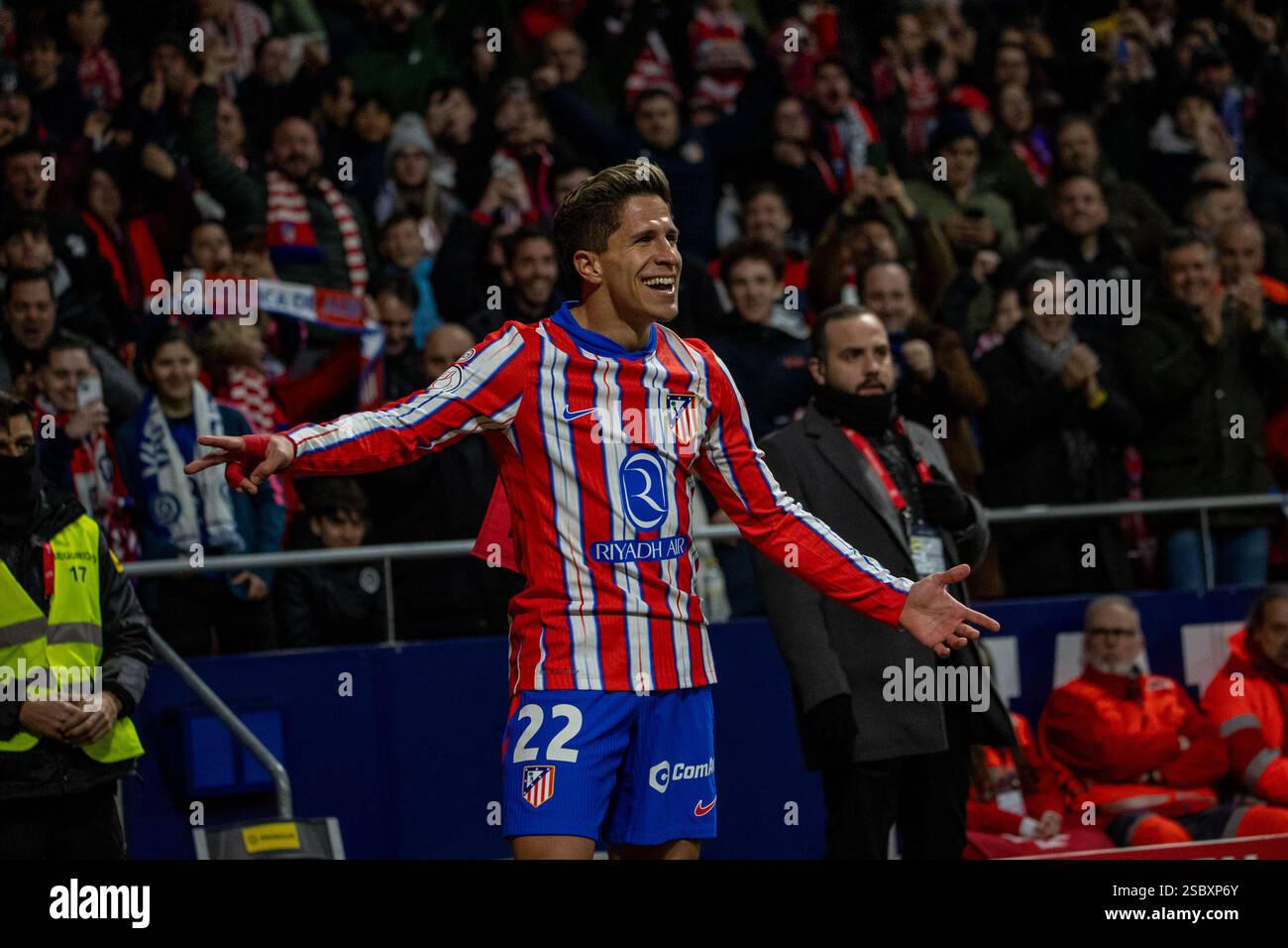 Match de quart de finale de la Copa del Rey entre l'Atlético de Madrid et Getafe au stade Metropolitano de Madrid. Résultat final : Atletico de Madrid 5 Getafe 0 Banque D'Images