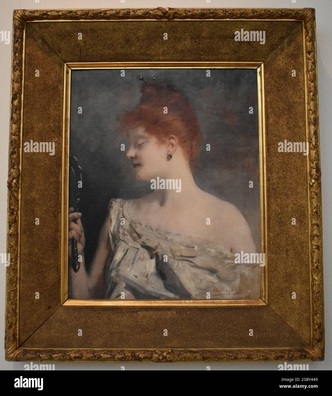 Henri Gervex - le miroir 01. Banque D'Images