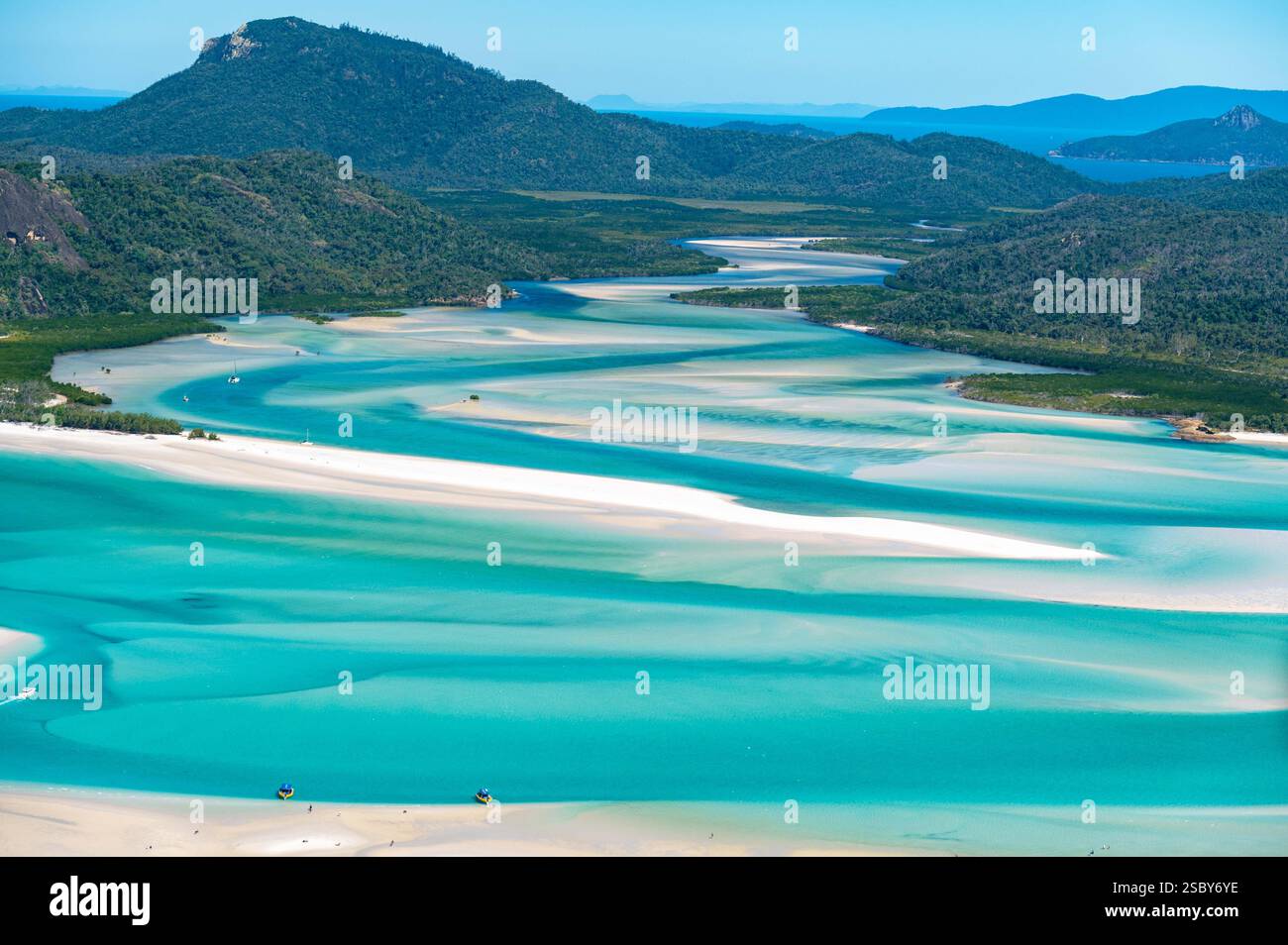 Hill Inlet à Whitsunday Island Banque D'Images