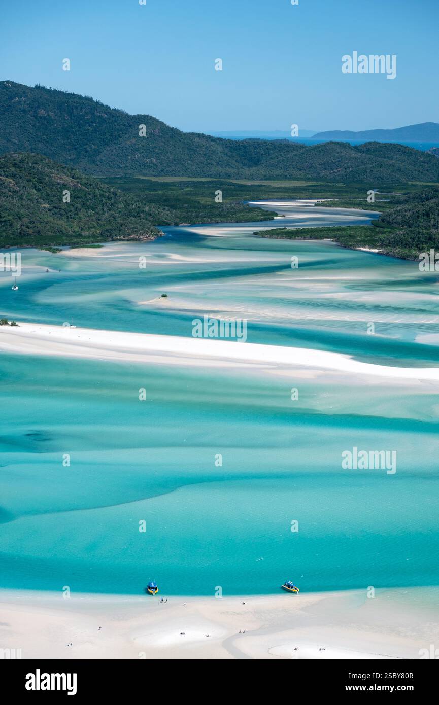 Hill Inlet à Whitsunday Island Banque D'Images