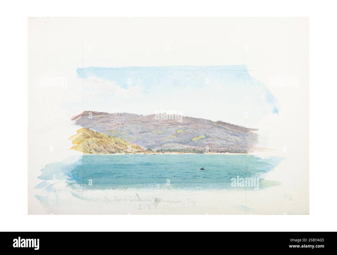 Henry Bruen - Une collection de quatre esquisses aquarelles d'Amérique centrale et du Sud, datant de 1910-11, y compris 'le pont des Incas Las Cuevas Pass Andes 20. Banque D'Images