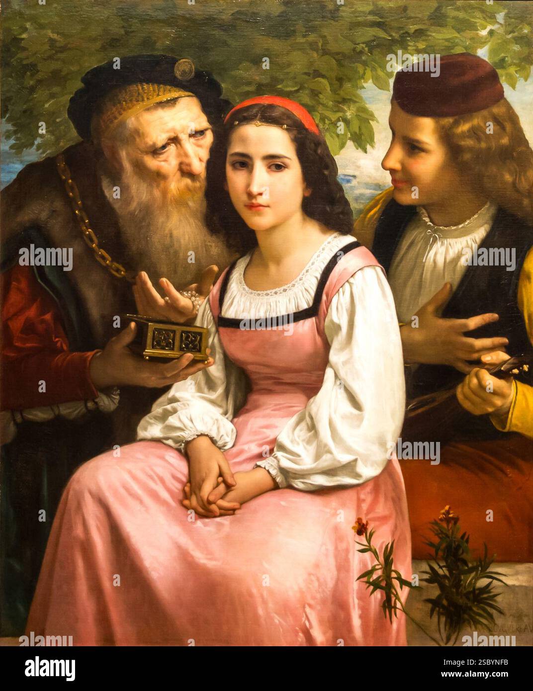 Hésiter entre amour et richesse - William Adolphe Bouguereau - Paris 1863 – 1874- Revolution in der Kunst-4610 (sans cadre). Banque D'Images