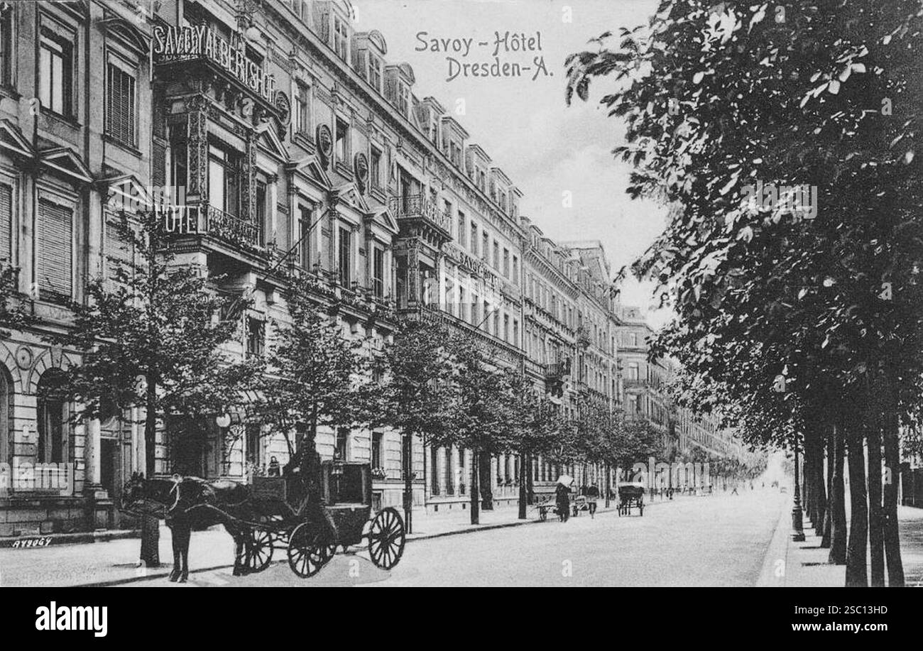 Hôtel Savoy 5 bella época Dresde. Banque D'Images