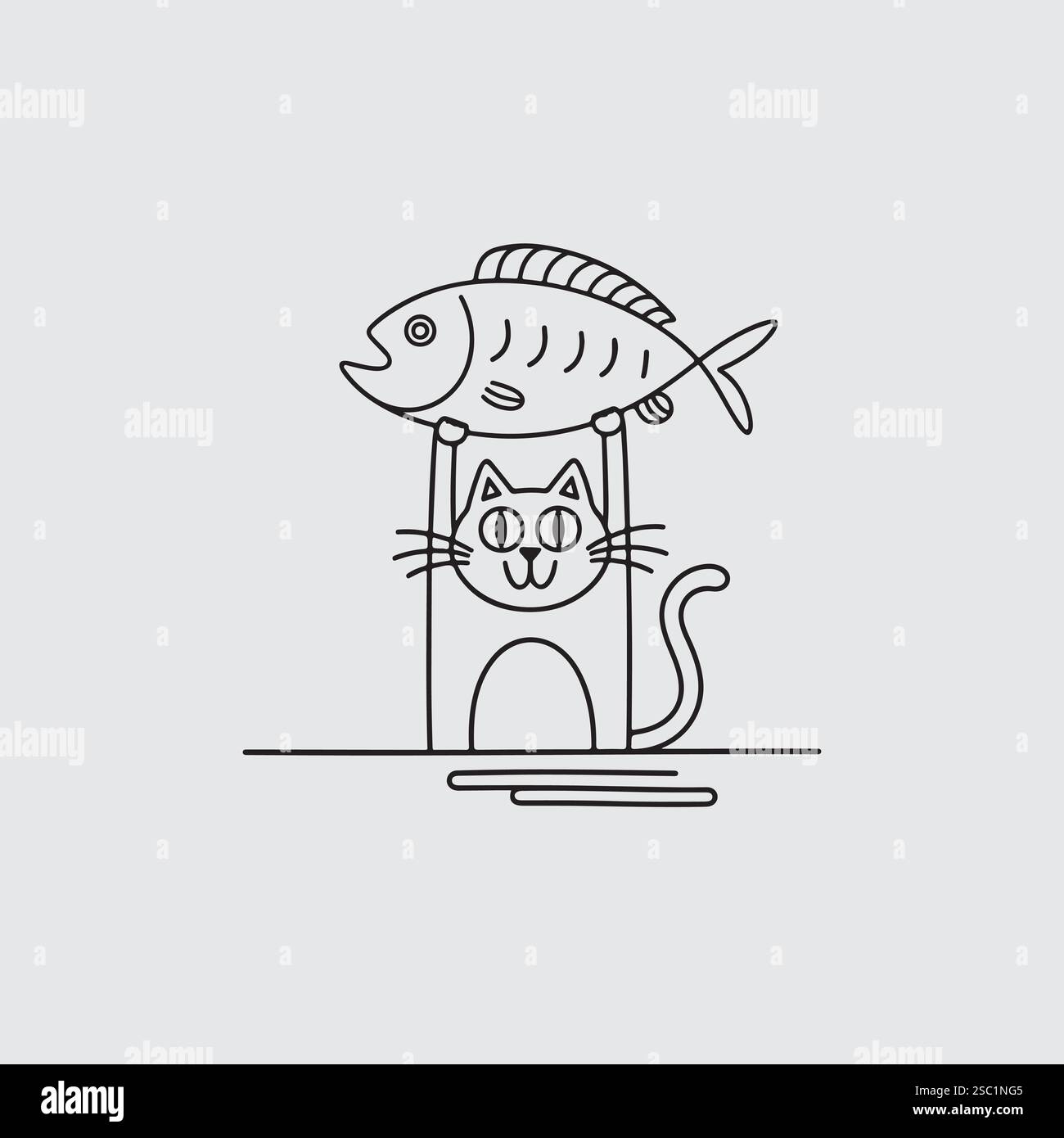 L'art vacktor du chat Illustration de Vecteur