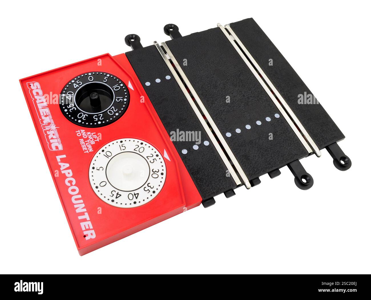 Scalextric Electric slot car modèle de course compteur de tours section de piste Banque D'Images