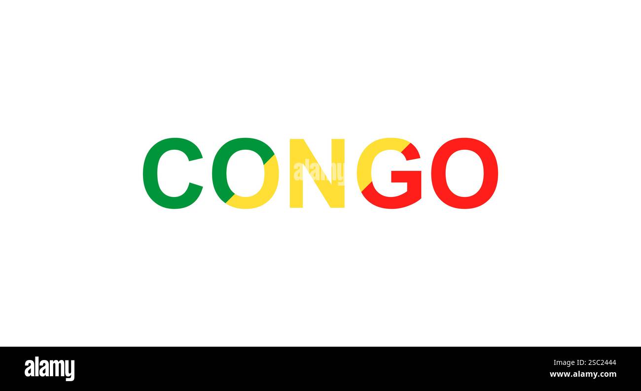 Lettres Congo dans le style du drapeau du pays. Congo mot dans le style drapeau national. Illustration vectorielle. Illustration de Vecteur Lettres Congo dans le style du drapeau du pays. Congo mot dans le style drapeau national. Illustration vectorielle. Illustration de Vecteur