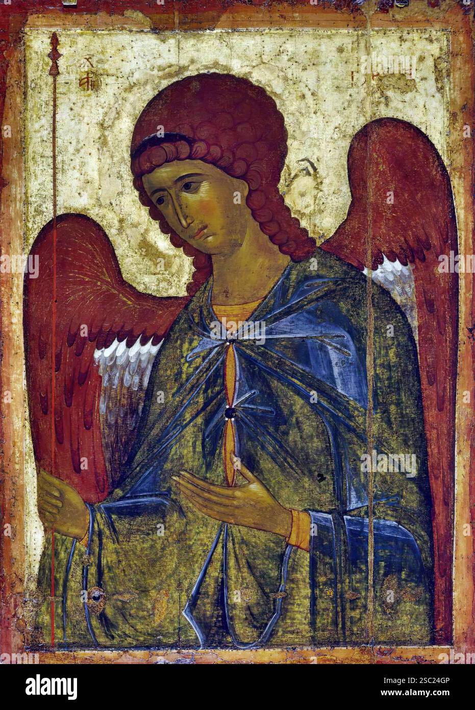 7605. Icône de l'archange Gabriel, byzantin, v. 1387-1395. Banque D'Images