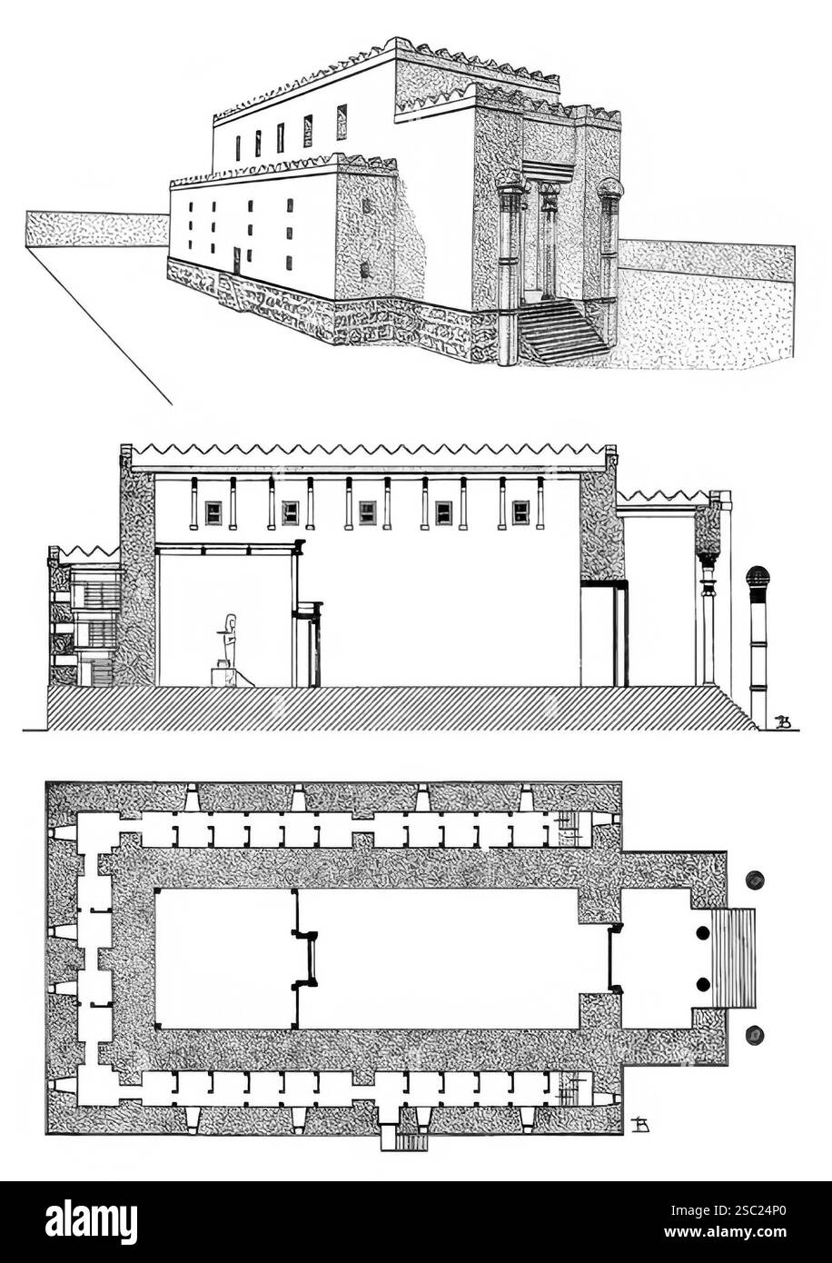7628. Le temple de Salomon, également connu comme le premier temple de Jérusalem, aurait existé entre le Xe et le vie siècles av. J.-C. construit par le roi Salo Banque D'Images