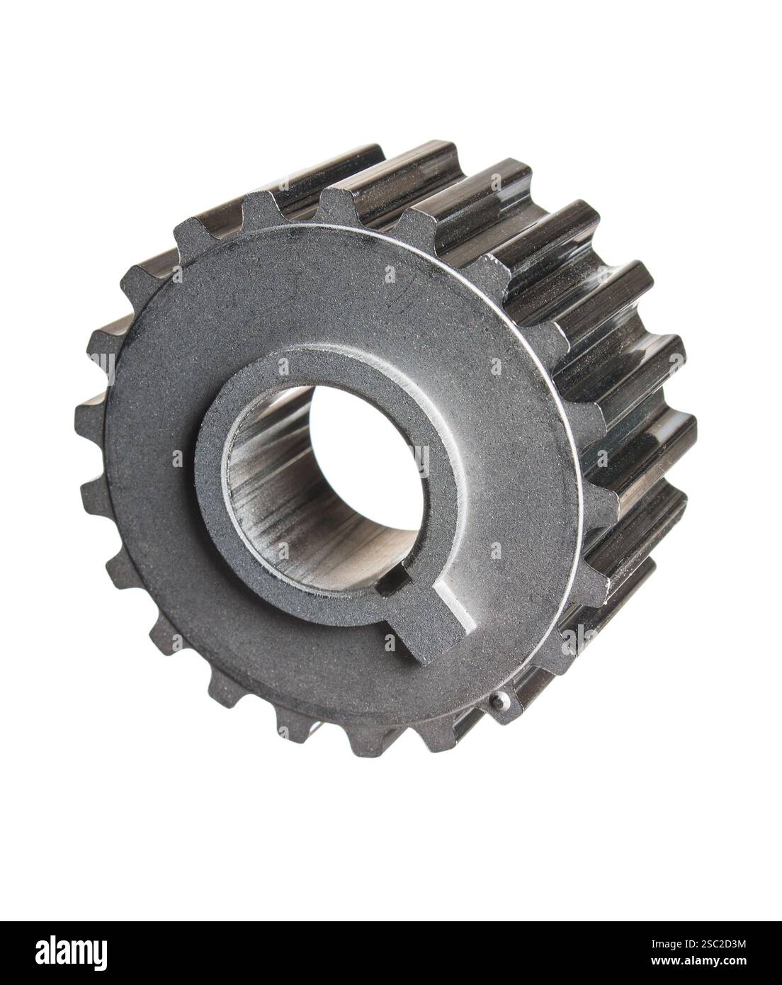 Mécanismes d'engrenages isolé sur fond blanc Banque D'Images