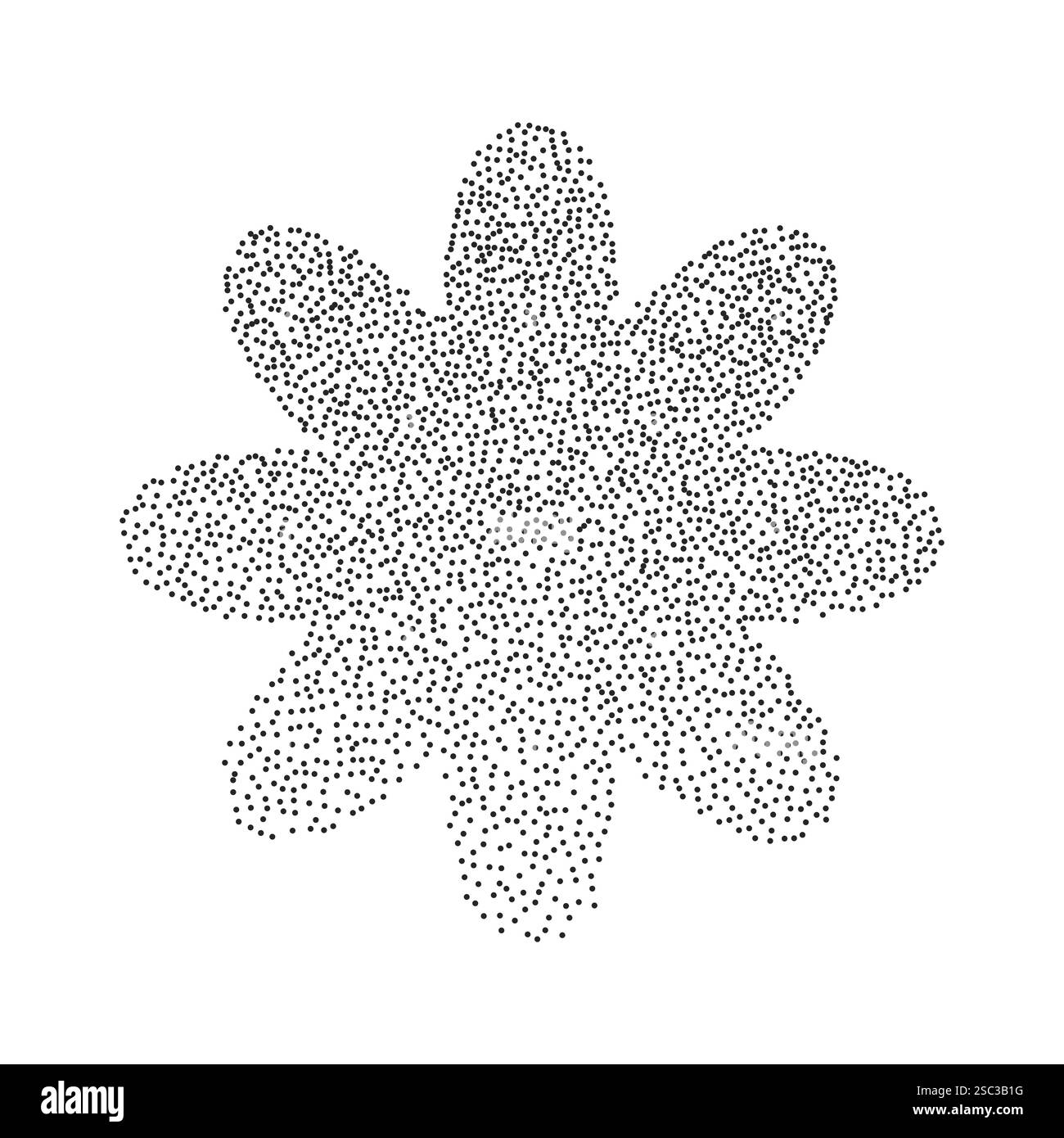 Effet de point de grain sphérique, cercle de bruit de sable aléatoire monochrome. Splater moderne à la mode. Pointillisme à gradient de point. Illustration vectorielle Illustration de Vecteur