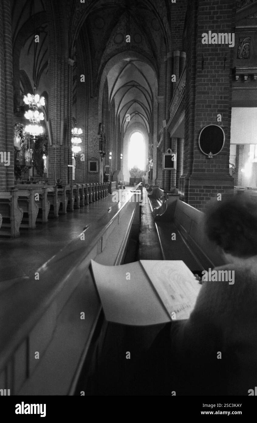 Intérieur de l'église Storkyrkan, à Stockholm, Suède, approx. 1988 Banque D'Images