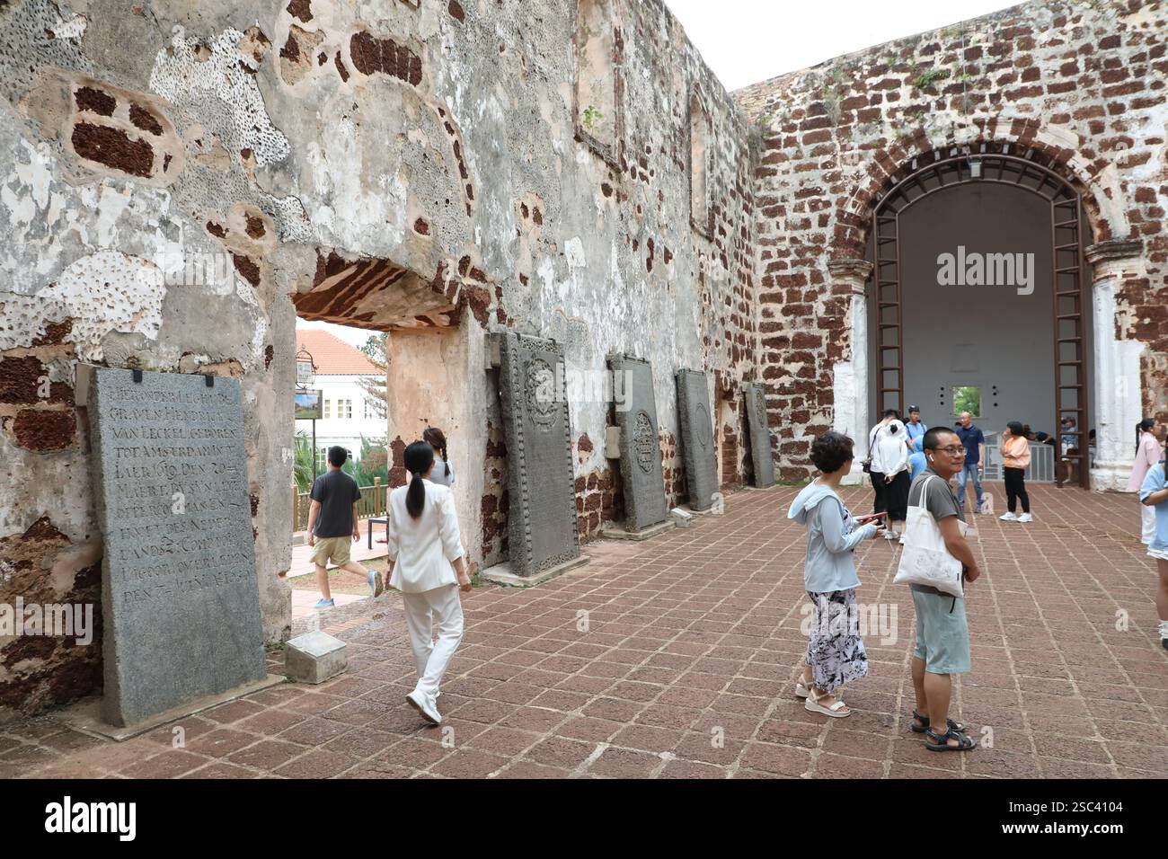Église Saint Paul, située au sommet de la colline de Paul, Malacca, Malaisie Banque D'Images