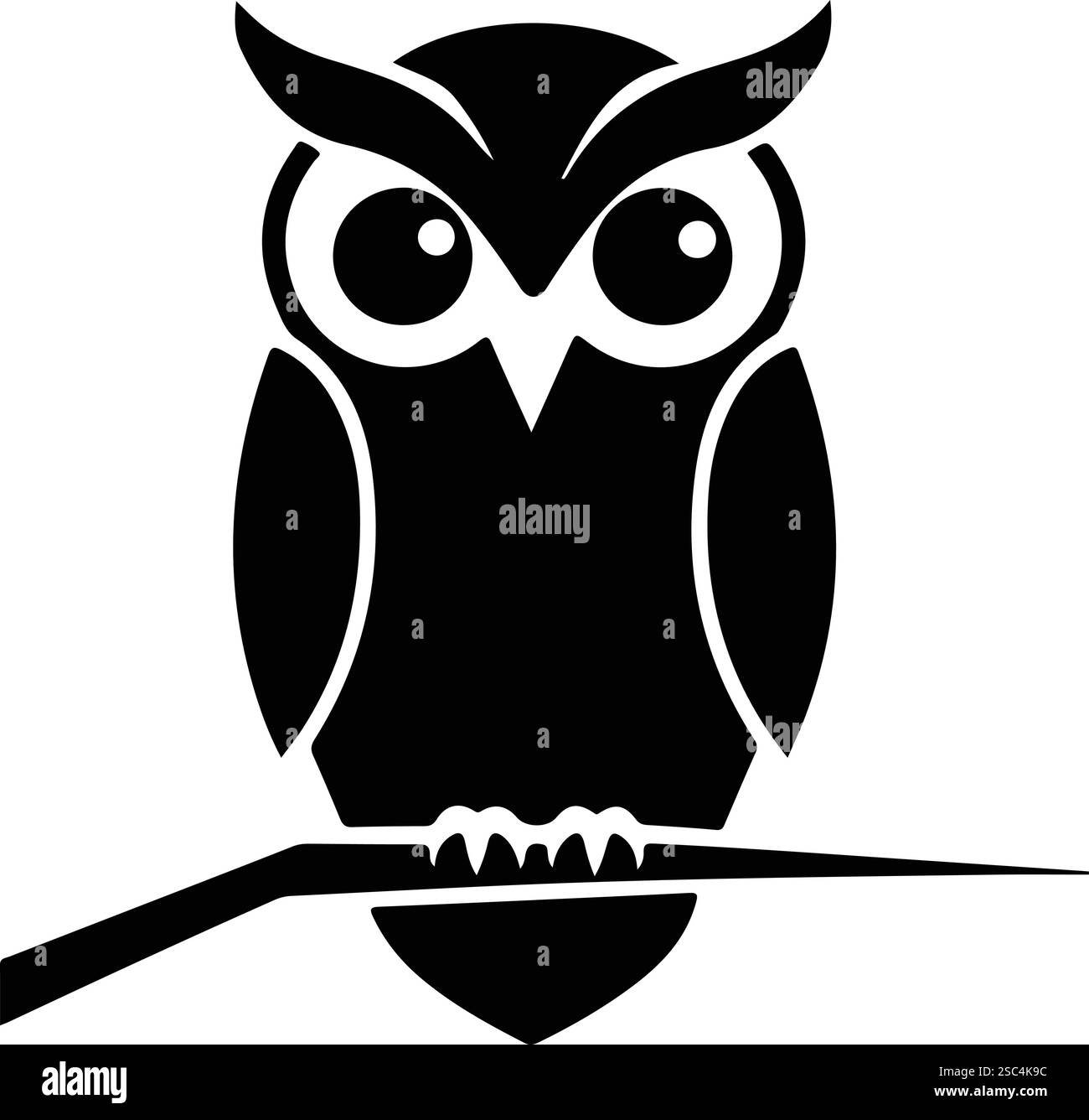 L'icône cartoon Owl. Des animaux d'oiseaux et de la nature thème. Conception isolés. Vector illustration Illustration de Vecteur