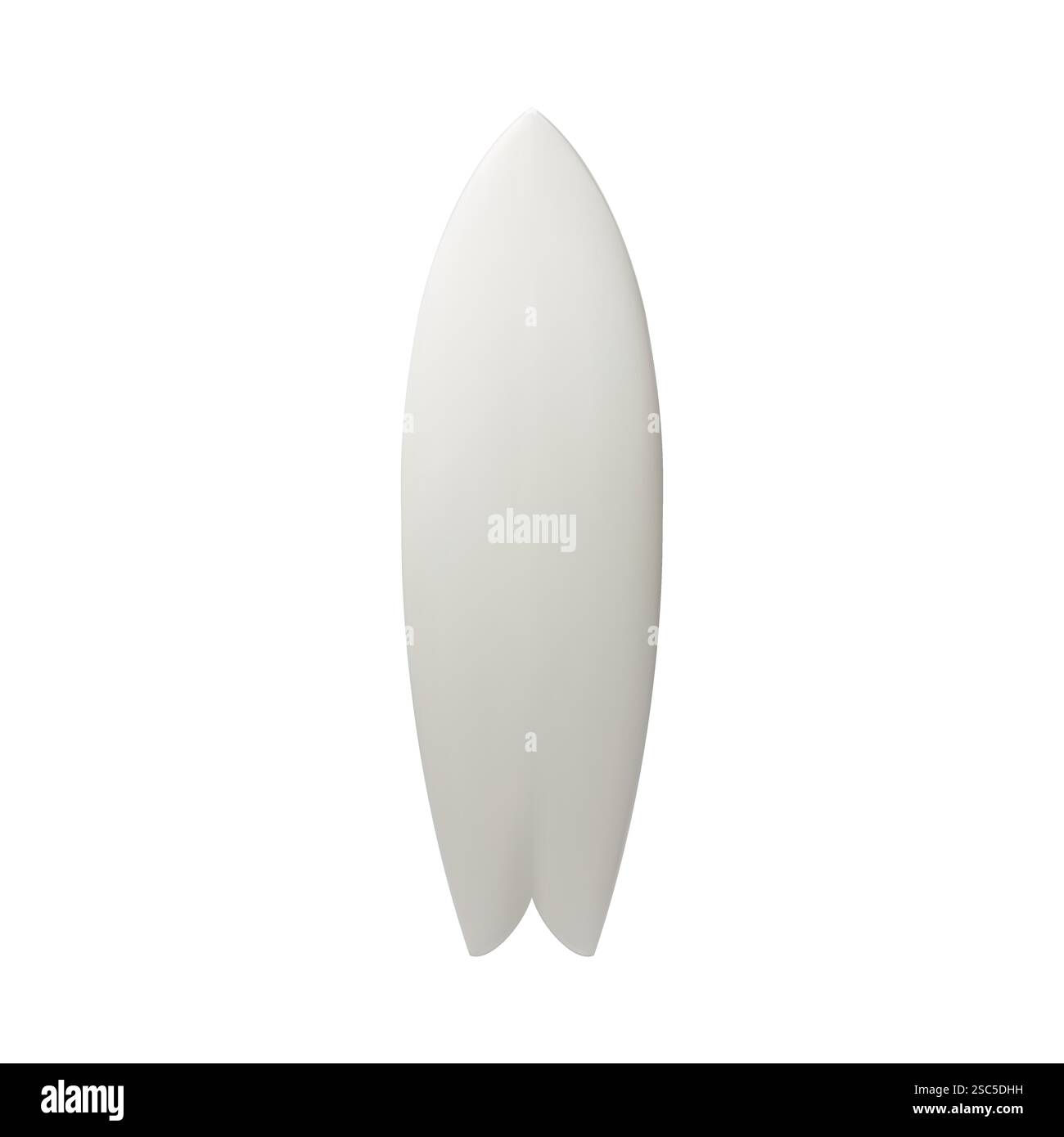 Maquette de planche de surf blanche, illustration d'objet vectoriel. Modèle graphique de planche de surf vierge, silhouette moderne abstraite pour la marque. Mer extrême été Wat Illustration de Vecteur