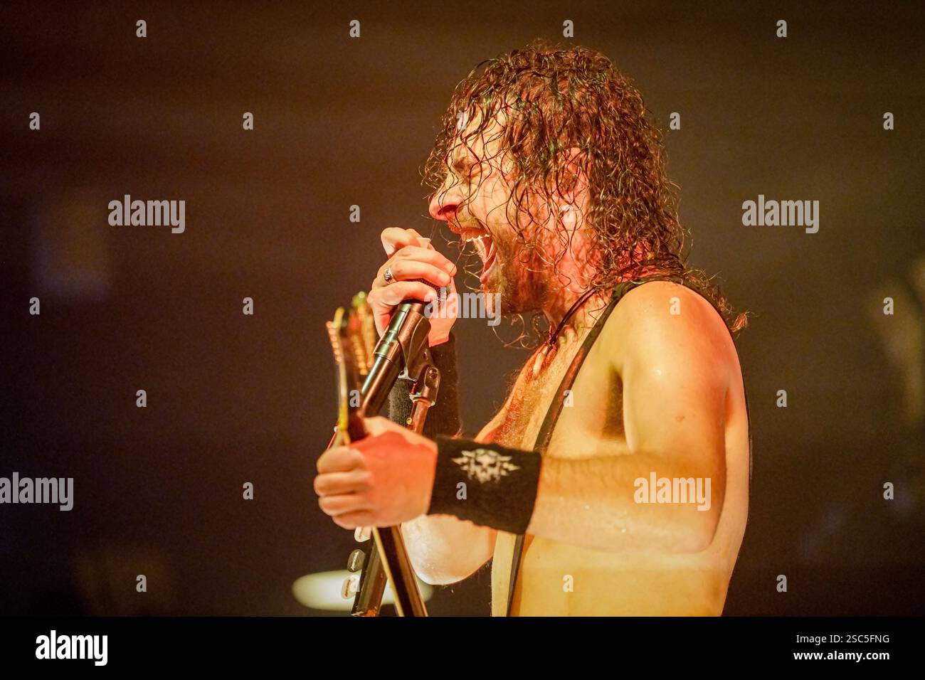 Le groupe de hard rock Airbourne joue au Viper Theatre de Firenze Banque D'Images