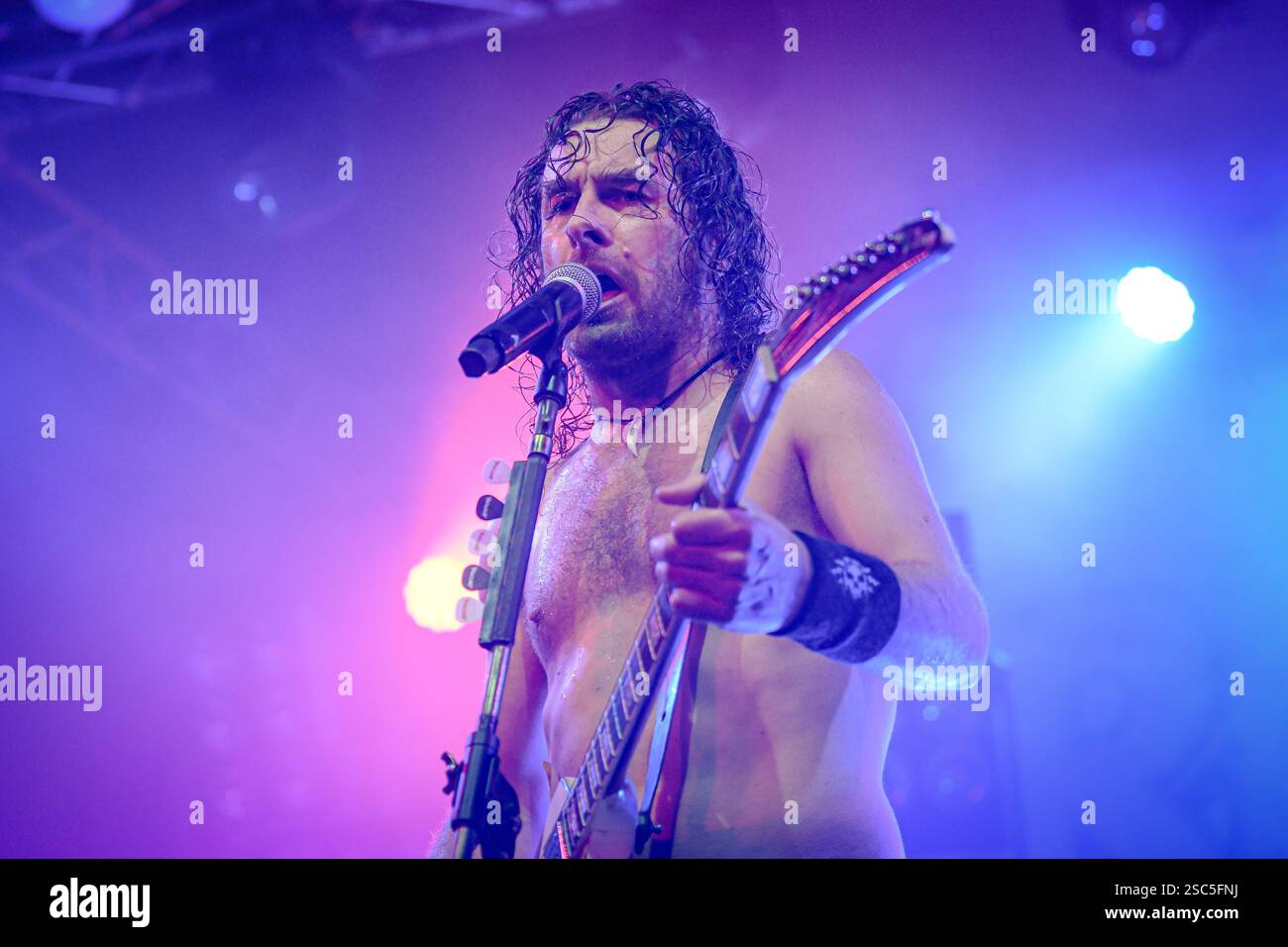 Le groupe de hard rock Airbourne joue au Viper Theatre de Firenze Banque D'Images