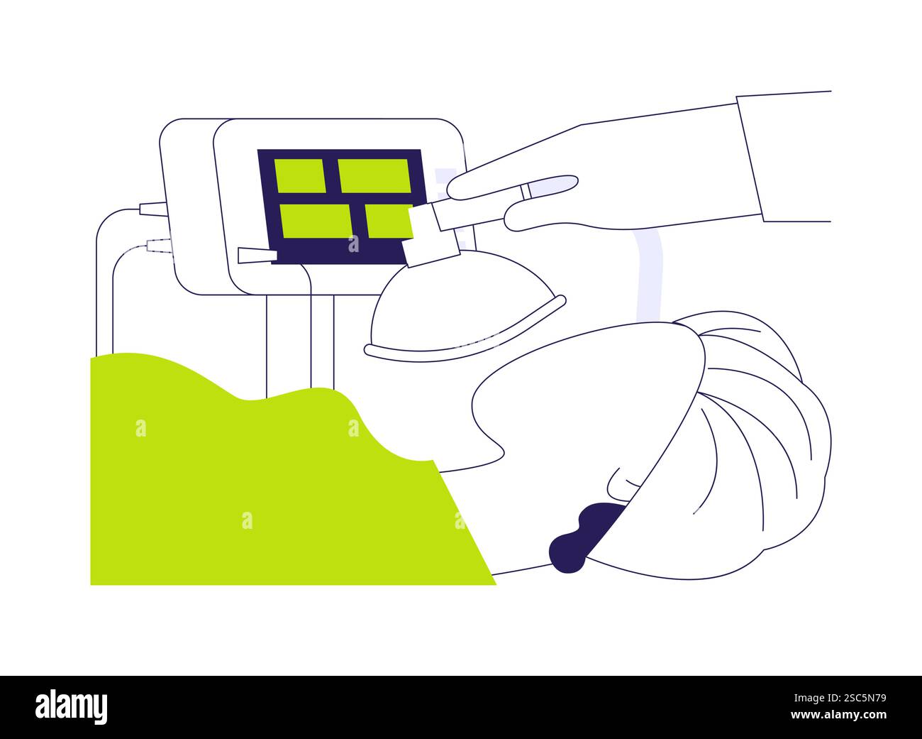 Illustration du vecteur de concept abstrait anesthésie générale. Illustration de Vecteur