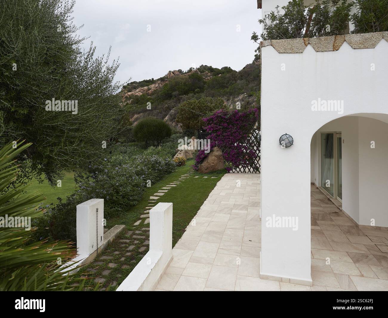 Une image d'un détail du village de Poltu Quatu en Sardaigne Banque D'Images