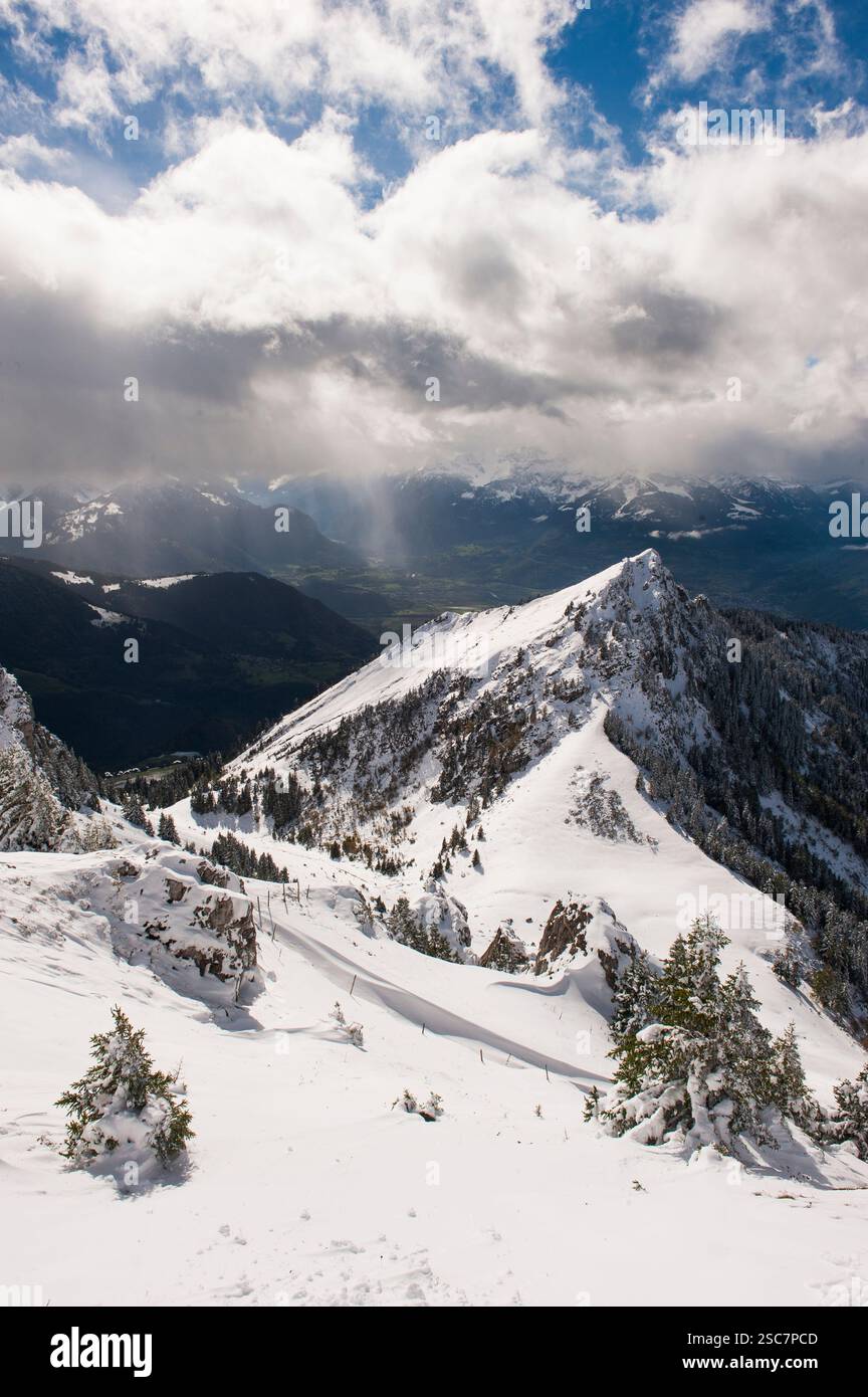 La Berneuse, montagne des Alpes bernoises, Leysin, canton de Vaud, Suisse, Europe Banque D'Images