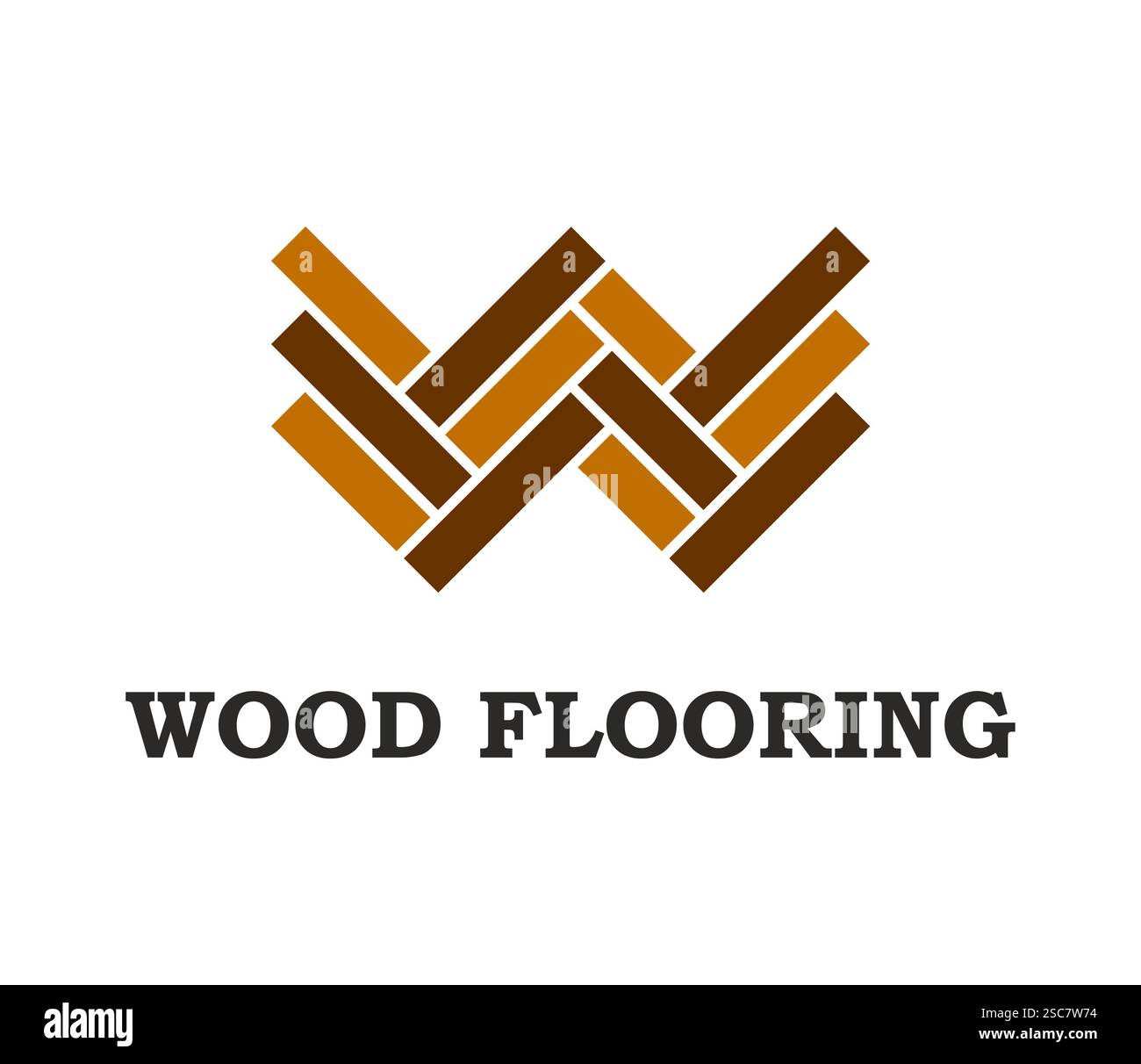 Icône de service de plancher de carrelage en bois de plancher ou de parquet en bois, signe vectoriel pour l'entreprise. Planchers en bois et service de revêtement de sol à la maison ou pavage de parquet, parque Illustration de Vecteur