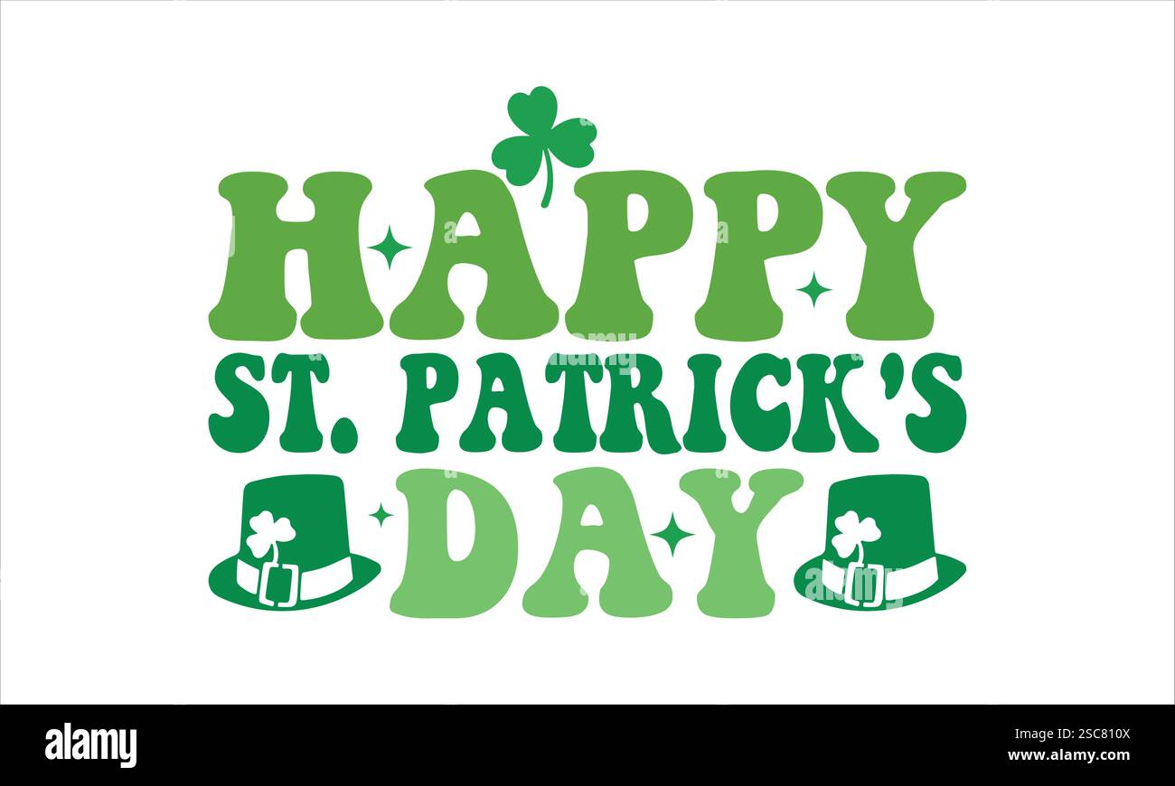 Joyeux, Patrick's Day SVG Illustration de Vecteur