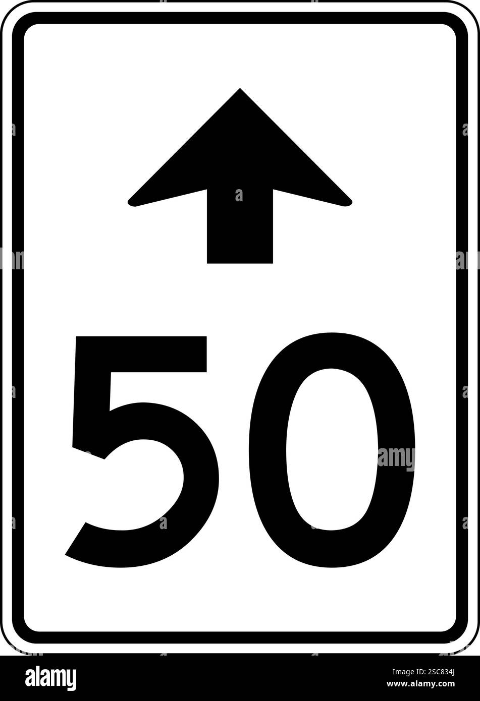 panneau de vitesse maximale de 50 km/h devant. Panneaux de signalisation et symboles. Illustration de Vecteur